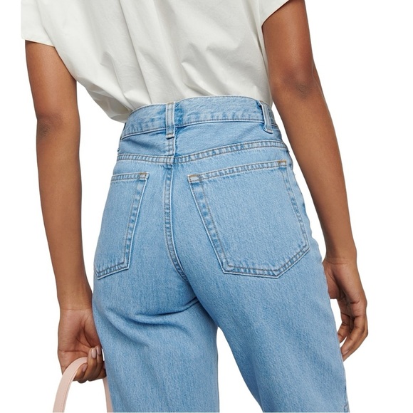 A.P.C. Elle High Rise Straight Jeans in Bleu Clair - Picture 4 of 16